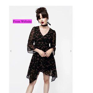 Disturbia - Judas V-Neck Flute Sleeve Mini Shirt Dress